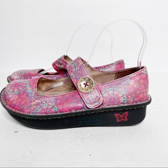 Algeria Pink Floral Design Shoes Comfort Orthotic Size 38 Women’s 7.5 - Picture 4 of 6